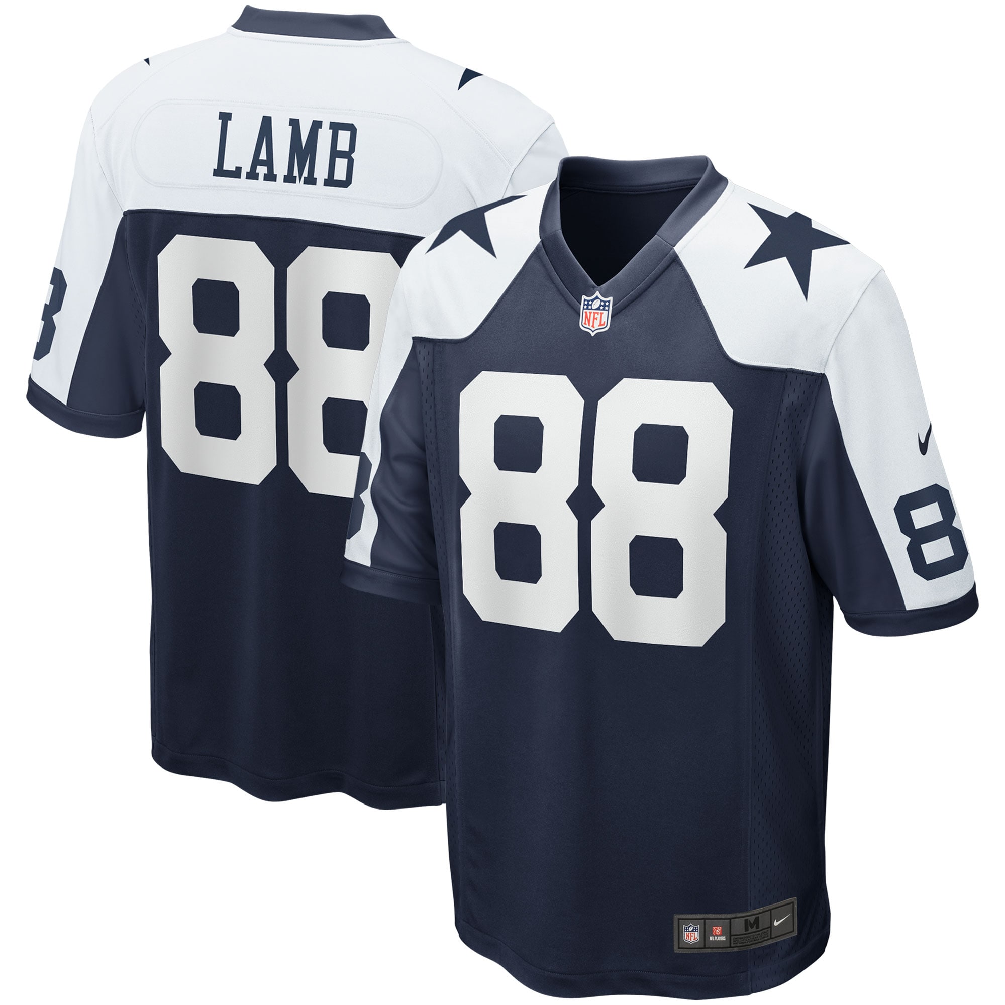Men's Dallas Cowboys CeeDee Lamb Navy Alternate Game Team Jersey JS7528 nicesnker