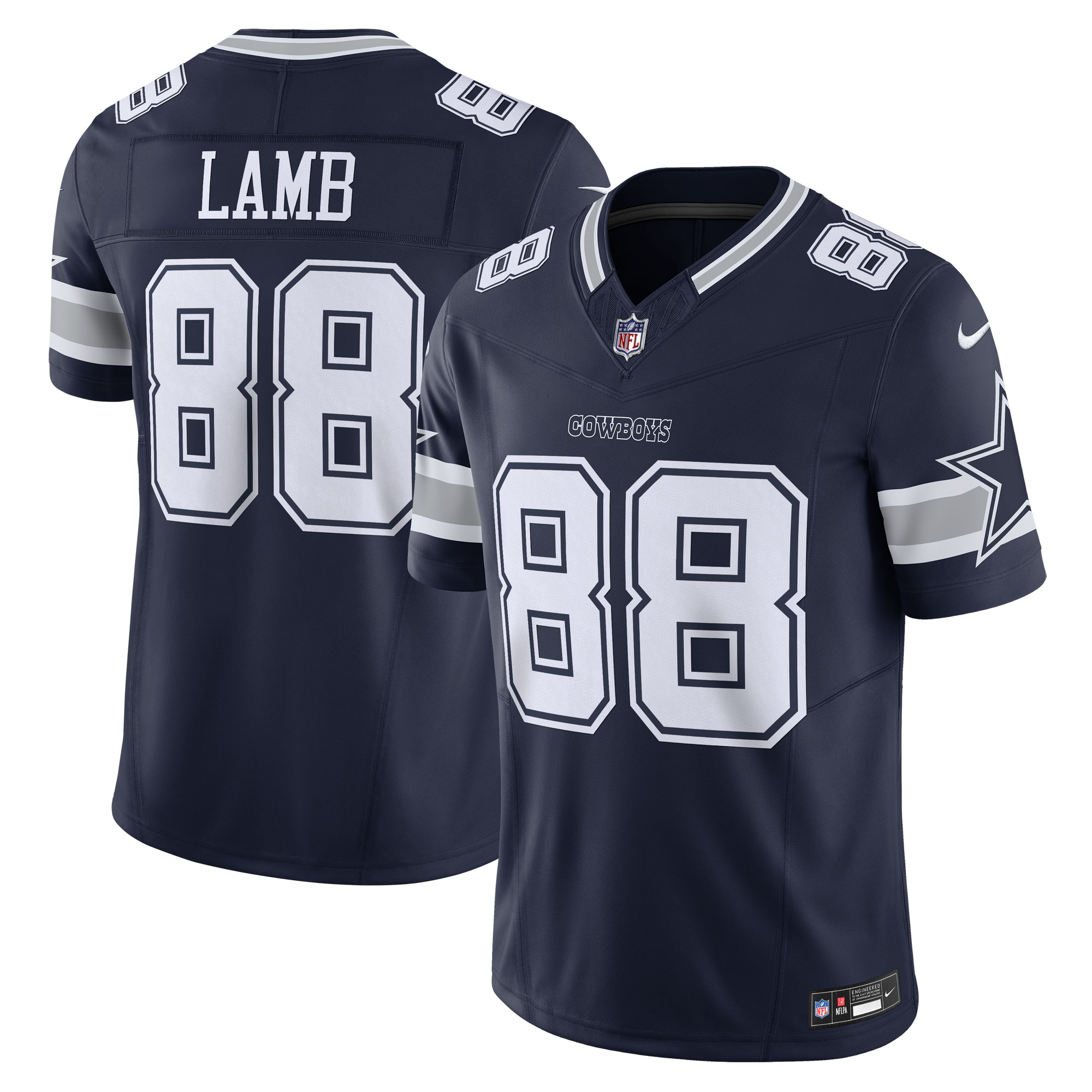 Men's Dallas Cowboys CeeDee Lamb Navy Vapor F.U.S.E. Limited Jersey JS7296 nicesnker