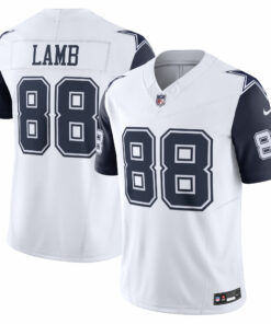 Men's Dallas Cowboys CeeDee Lamb White Vapor F.U.S.E. Limited Jersey JS2303 nicesnker