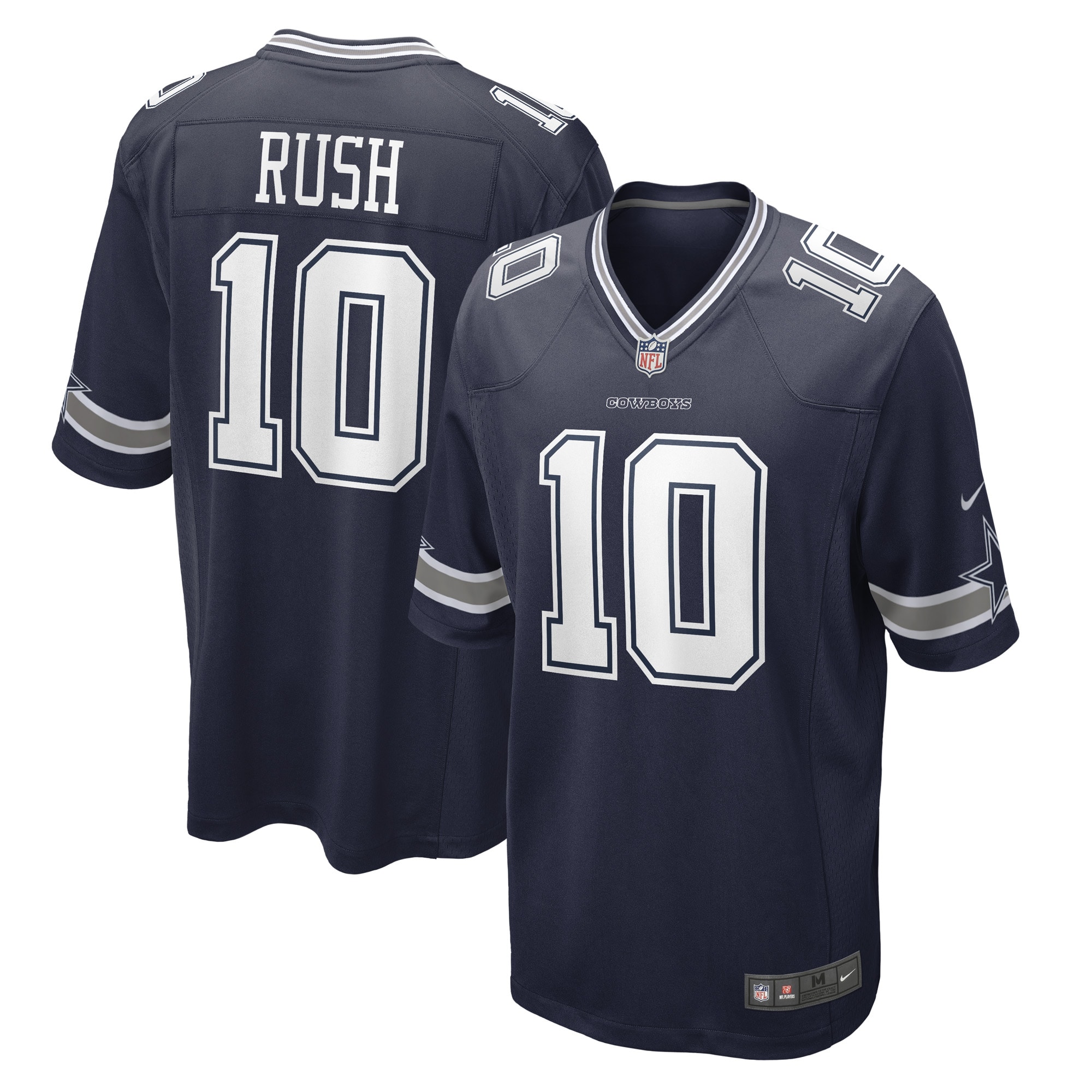 Men's Dallas Cowboys Cooper Rush Navy Game Player Jersey JS8649 nicesnker