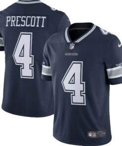 Men's Dallas Cowboys Dak Prescott Navy Vapor Limited Player Jersey JS2609 nicesnker