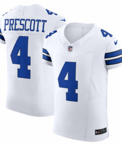 Men's Dallas Cowboys Dak Prescott White Vapor F.U.S.E. Elite Jersey JS1187 nicesnker
