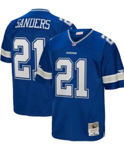 Men's Dallas Cowboys Deion Sanders Mitchell & Ness Navy Legacy Jersey JS1464 nicesnker
