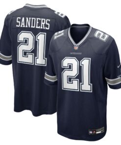 Men's Dallas Cowboys Deion Sanders Navy Team Retired Player Game Jersey JS8287 nicesnker