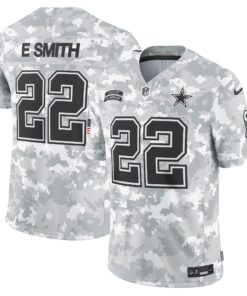 Men's Dallas Cowboys Emmitt Smith Arctic Camo 2024 Salute to Service Retired Player Limited Jersey JS3958 nicesnker