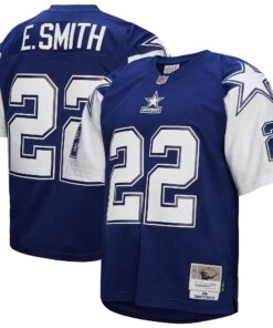 Men's Dallas Cowboys Emmitt Smith Mitchell & Ness Navy Legacy Jersey JS3292 nicesnker