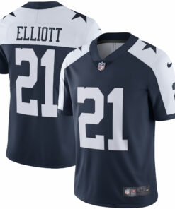 Men's Dallas Cowboys Ezekiel Elliott Navy Alternate Vapor Limited Jersey JS3932 nicesnker