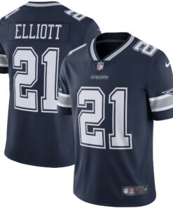 Men's Dallas Cowboys Ezekiel Elliott Navy Vapor Limited Jersey JS6756 nicesnker