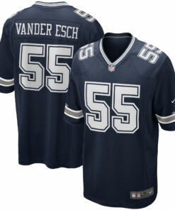Men's Dallas Cowboys Leighton Vander Esch Navy Team Game Jersey JS9516 nicesnker