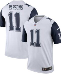 Men's Dallas Cowboys Micah Parsons White Alternate Legend Player Performance Top JS5943 nicesnker