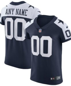 Men's Dallas Cowboys Navy Alternate Vapor Elite Custom Jersey JS8006 nicesnker