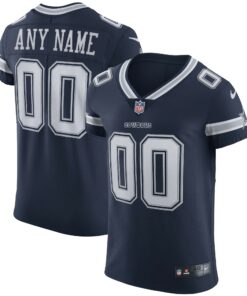 Men's Dallas Cowboys Navy Vapor Elite Custom Jersey JS1891 nicesnker