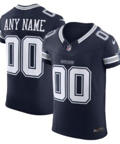 Men's Dallas Cowboys Navy Vapor F.U.S.E. Elite Custom Jersey JS4041 nicesnker