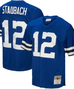 Men's Dallas Cowboys Roger Staubach Mitchell & Ness Royal Legacy Jersey JS1520 nicesnker
