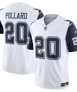 Men's Dallas Cowboys Tony Pollard White Vapor F.U.S.E. Limited Jersey JS3484 nicesnker
