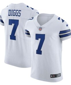 Men's Dallas Cowboys Trevon Diggs White Vapor Elite Jersey JS3825 nicesnker