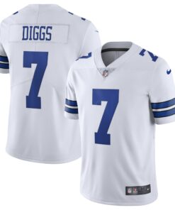 Men's Dallas Cowboys Trevon Diggs White Vapor Limited Jersey JS4506 nicesnker