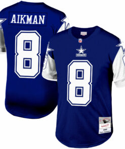 Men's Dallas Cowboys Troy Aikman Mitchell & Ness Navy Legacy Jersey JS3278 nicesnker