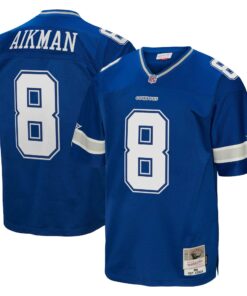 Men's Dallas Cowboys Troy Aikman Mitchell & Ness Royal Legacy Jersey JS3090 nicesnker