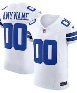 Men's Dallas Cowboys White Vapor F.U.S.E. Elite Custom Jersey JS3358 nicesnker
