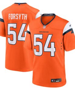 Men's Denver Broncos Alex Forsyth Orange Team Game Jersey JS3967 nicesnker