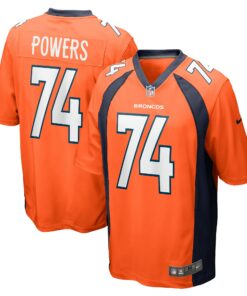 Men's Denver Broncos Ben Powers Orange Game Player Jersey JS9725 nicesnker
