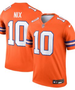 Men's Denver Broncos Bo Nix Orange Alternate Legend Player Performance Top JS8097 nicesnker