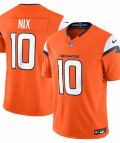 Men's Denver Broncos Bo Nix Orange Vapor F.U.S.E. Limited Jersey JS2289 nicesnker