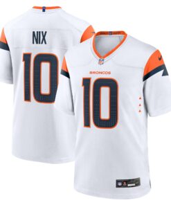 Men's Denver Broncos Bo Nix White Game Jersey JS3859 nicesnker