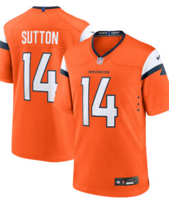 Men's Denver Broncos Courtland Sutton Orange Mile High Collection Game Jersey JS9706 nicesnker