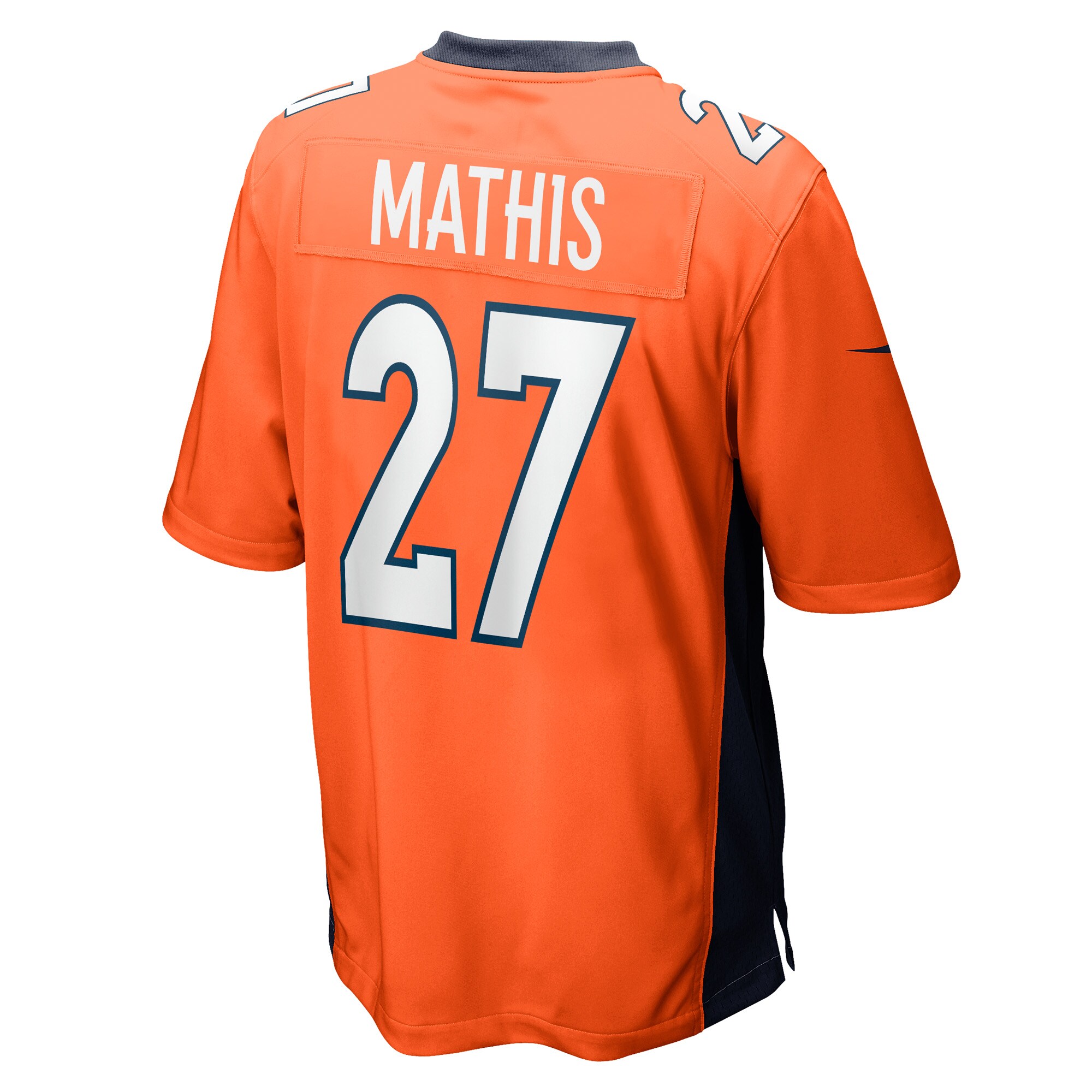 Men's Denver Broncos Damarri Mathis Orange Game Player Jersey JS8386 nicesnker - Image 3