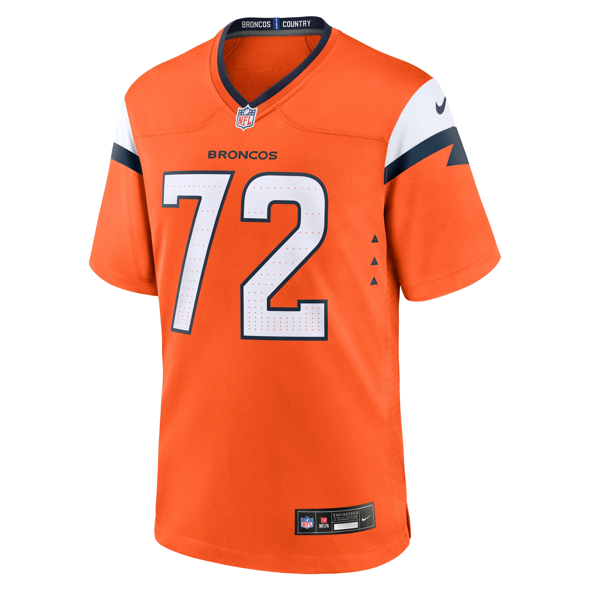Men's Denver Broncos Garett Bolles Orange Team Game Jersey JS4562 nicesnker - Image 2