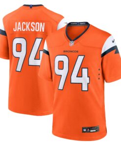 Men's Denver Broncos Jackson Orange Team Game Jersey JS2964 nicesnker