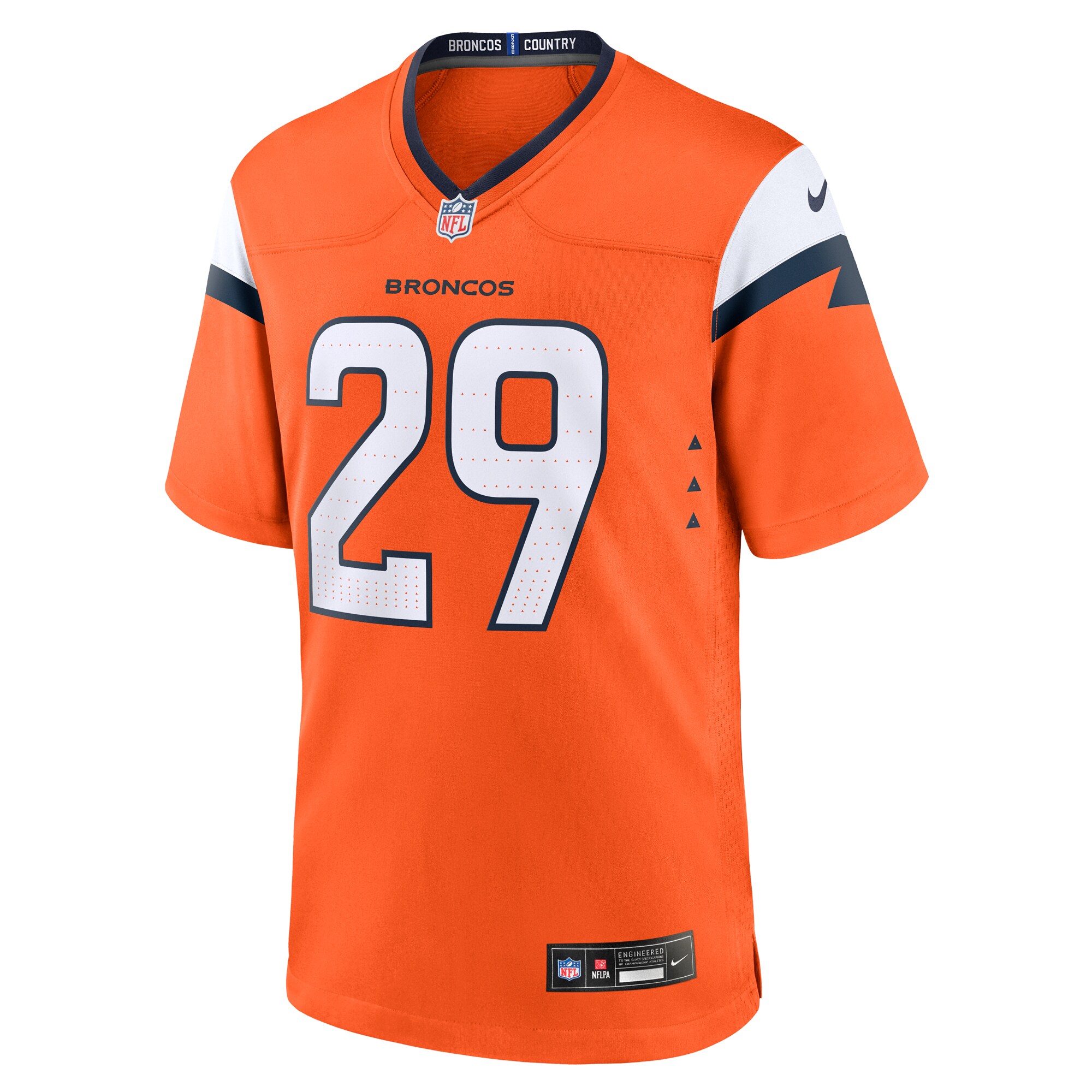 Men's Denver Broncos Ja'Quan McMillian Orange Team Game Jersey JS2838 nicesnker - Image 2