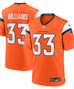Men's Denver Broncos Javonte Williams Orange Mile High Collection Game Jersey JS5885 nicesnker