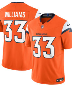 Men's Denver Broncos Javonte Williams Orange Mile High Collection Vapor F.U.S.E. Limited Jersey JS8854 nicesnker