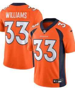 Men's Denver Broncos Javonte Williams Orange Vapor Untouchable Limited Jersey JS9232 nicesnker