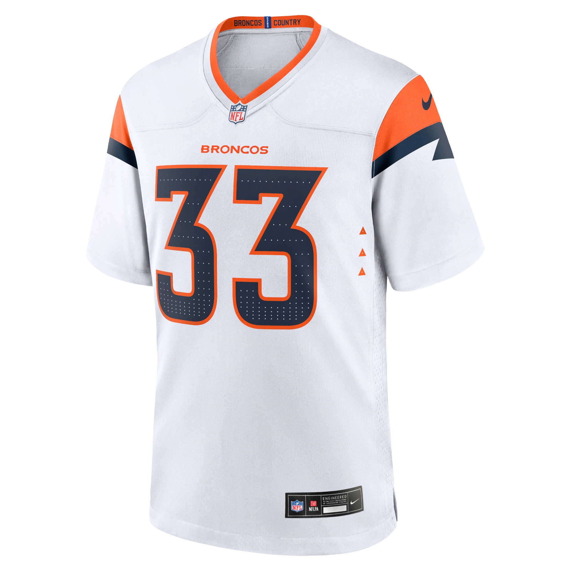 Men's Denver Broncos Javonte Williams White Mile High Collection Game Jersey JS4448 nicesnker - Image 2