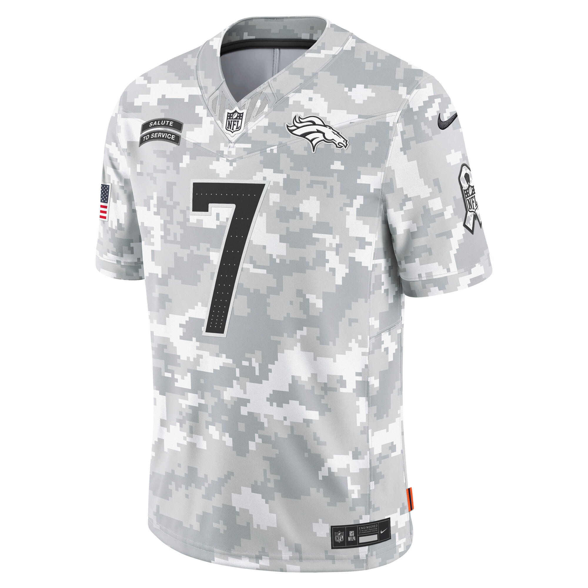 Men's Denver Broncos John Elway Arctic Camo 2024 Salute to Service Retired Player Limited Jersey JS6653 nicesnker - Image 2