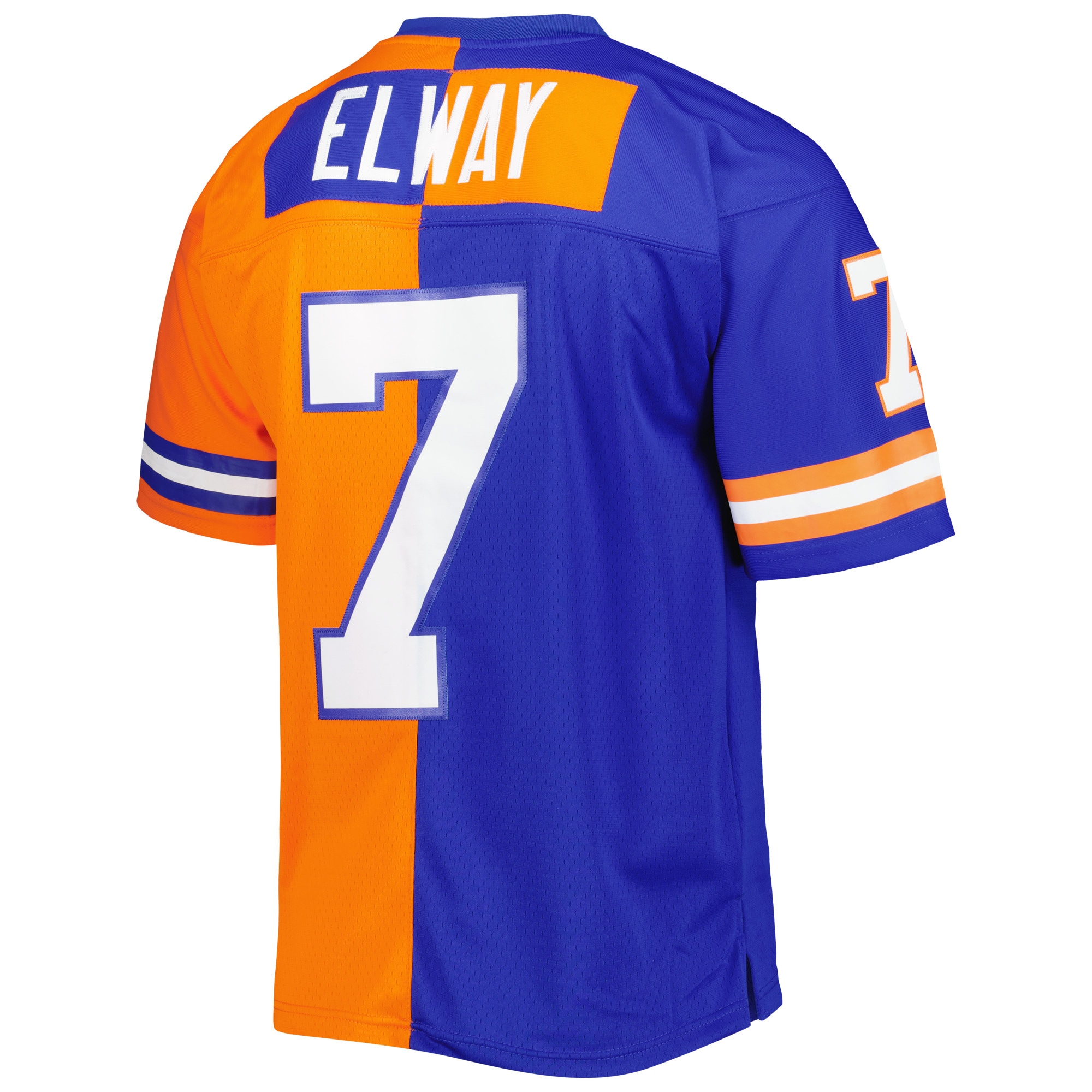 Men's Denver Broncos John Elway Mitchell & Ness Royal/Orange 1990 Split Legacy Jersey JS2806 nicesnker - Image 3