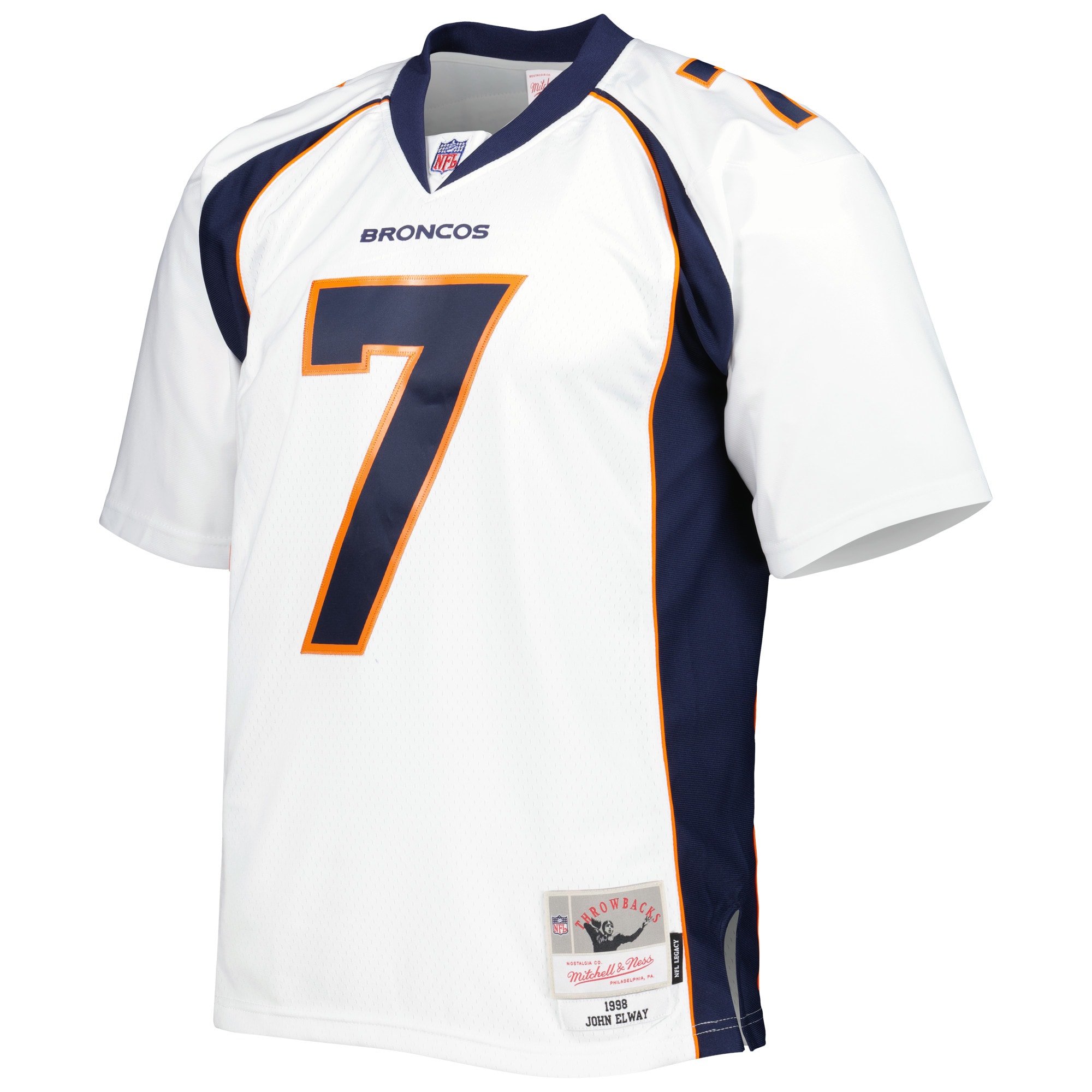 Men's Denver Broncos John Elway Mitchell & Ness White 1998 Legacy Jersey JS7840 nicesnker - Image 2