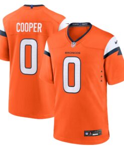 Men's Denver Broncos Jonathon Cooper Orange Team Game Jersey JS6800 nicesnker