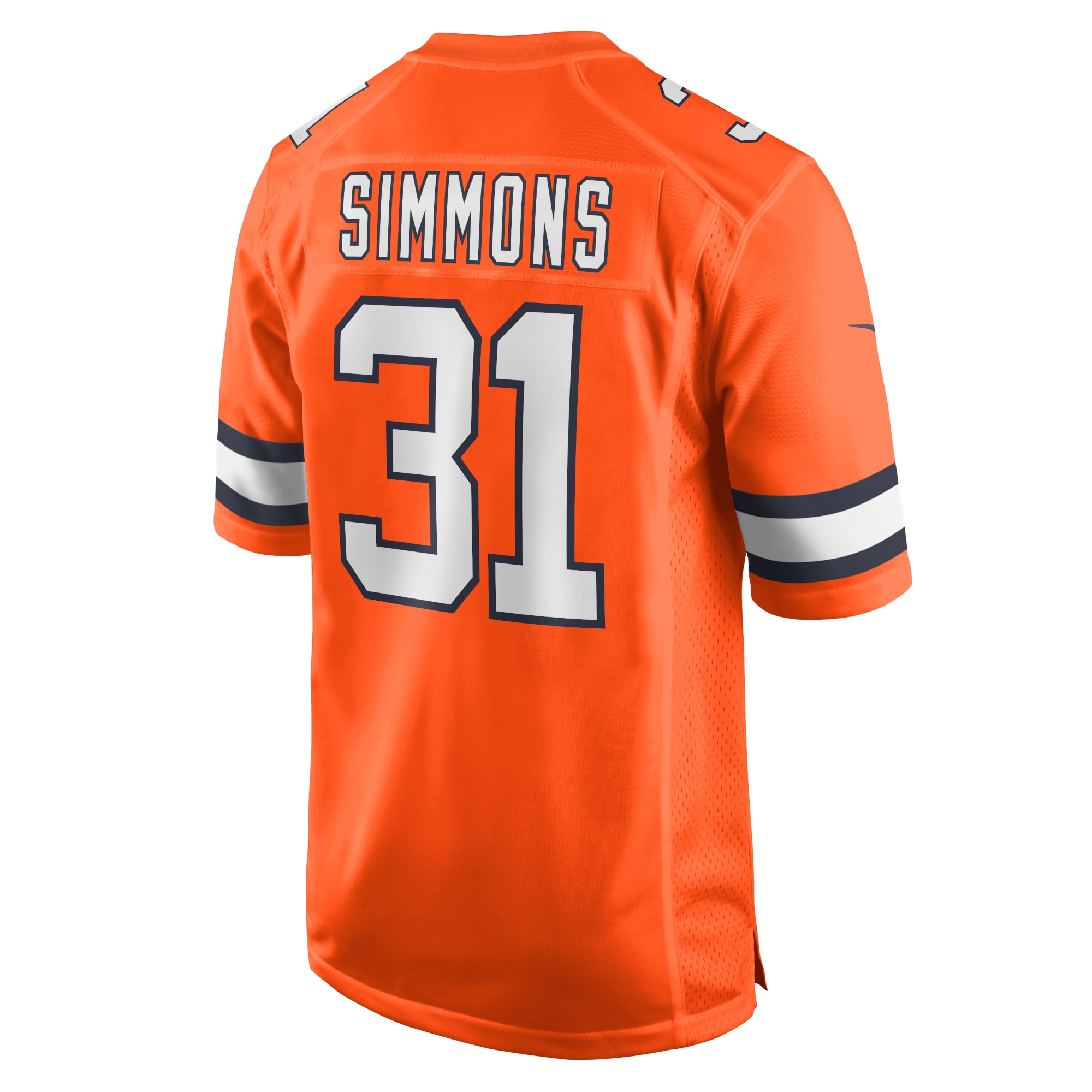 Men's Denver Broncos Justin Simmons Orange Alternate Game Jersey JS3589 nicesnker - Image 3
