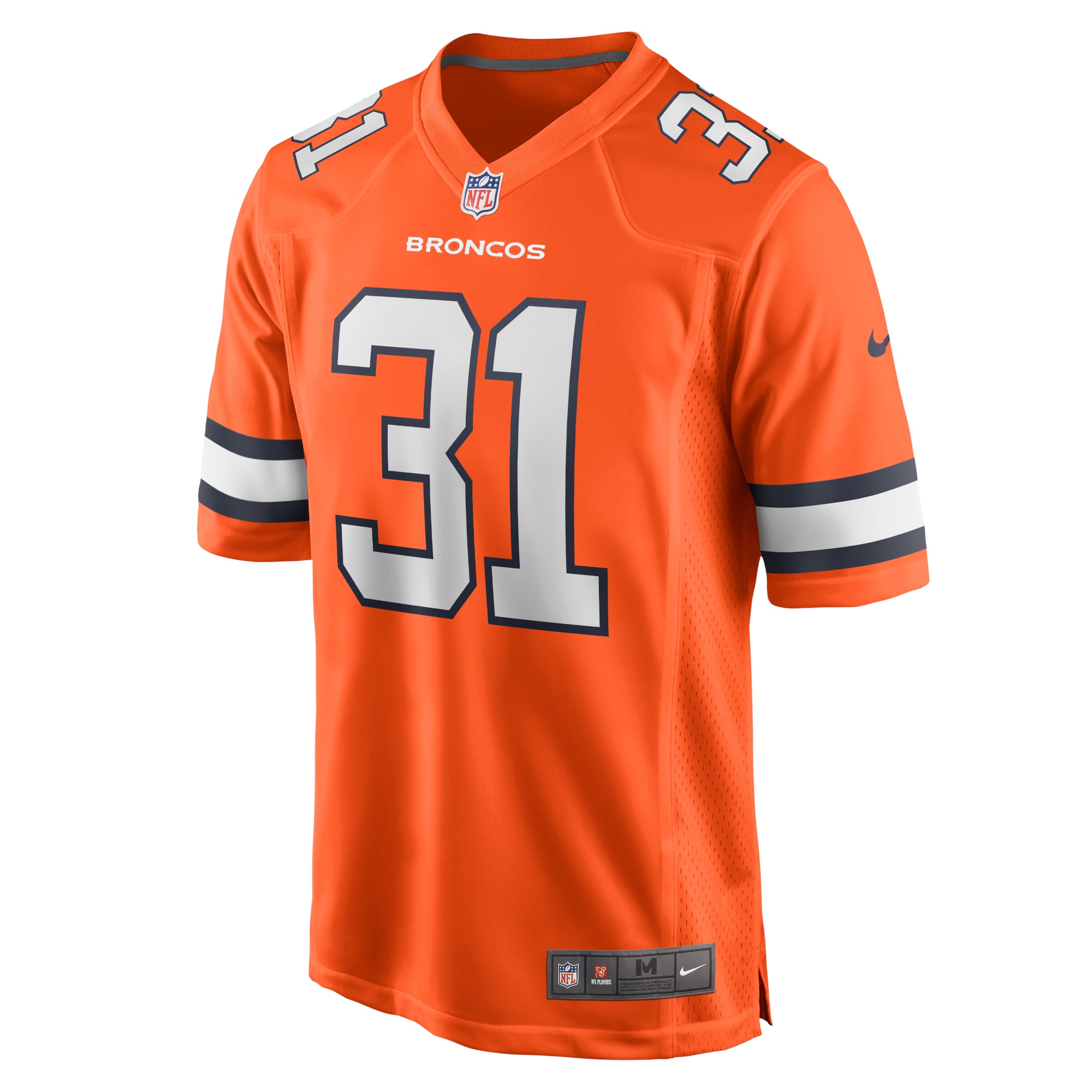 Men's Denver Broncos Justin Simmons Orange Alternate Game Jersey JS3589 nicesnker - Image 2