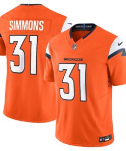 Men's Denver Broncos Justin Simmons Orange Vapor F.U.S.E. Limited Jersey JS9542 nicesnker