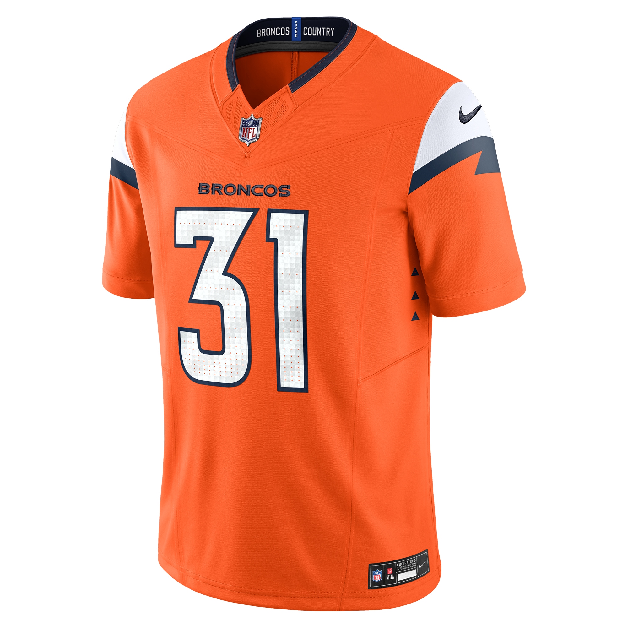 Men's Denver Broncos Justin Simmons Orange Vapor F.U.S.E. Limited Jersey JS9542 nicesnker - Image 2