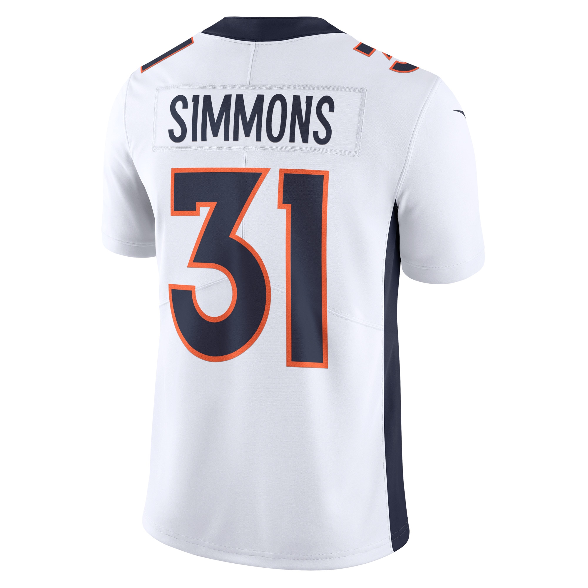 Men's Denver Broncos Justin Simmons White Vapor Untouchable Limited Jersey JS7171 nicesnker - Image 3
