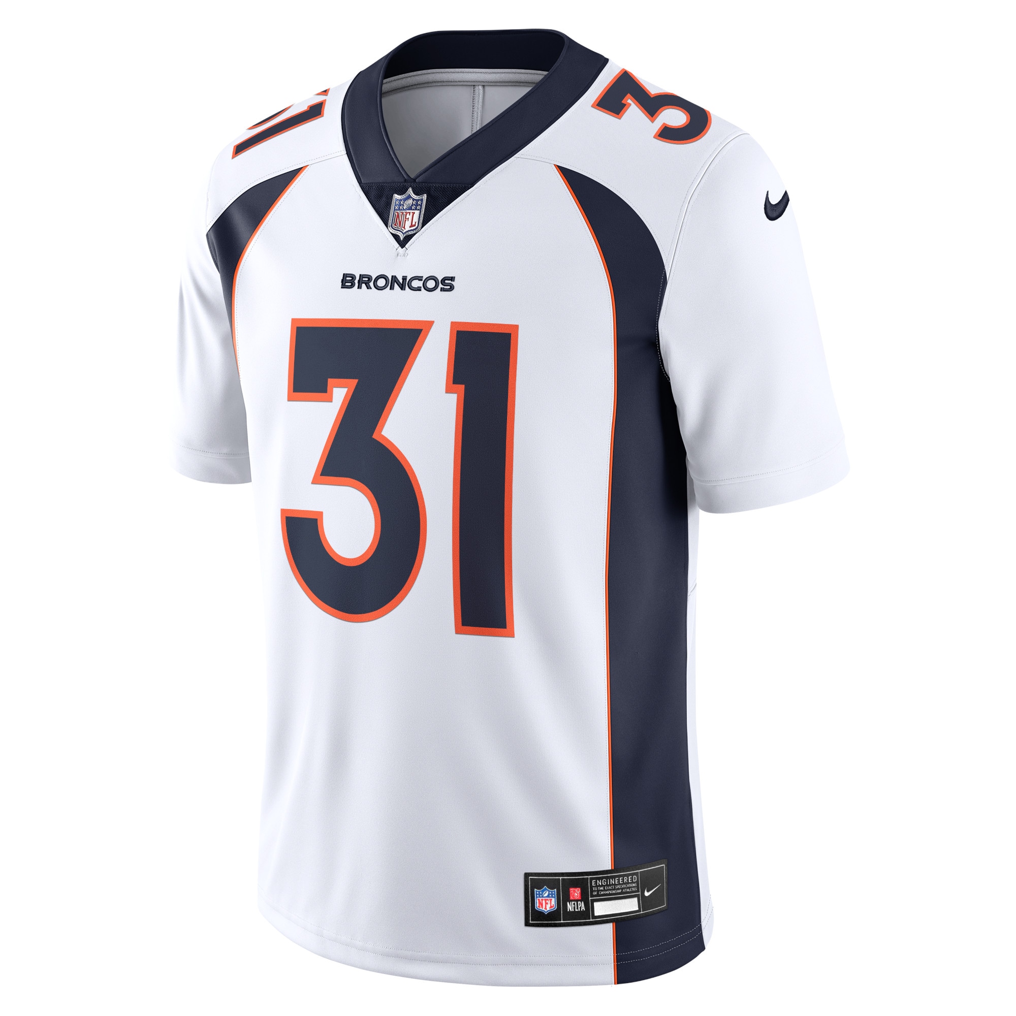 Men's Denver Broncos Justin Simmons White Vapor Untouchable Limited Jersey JS7171 nicesnker - Image 2