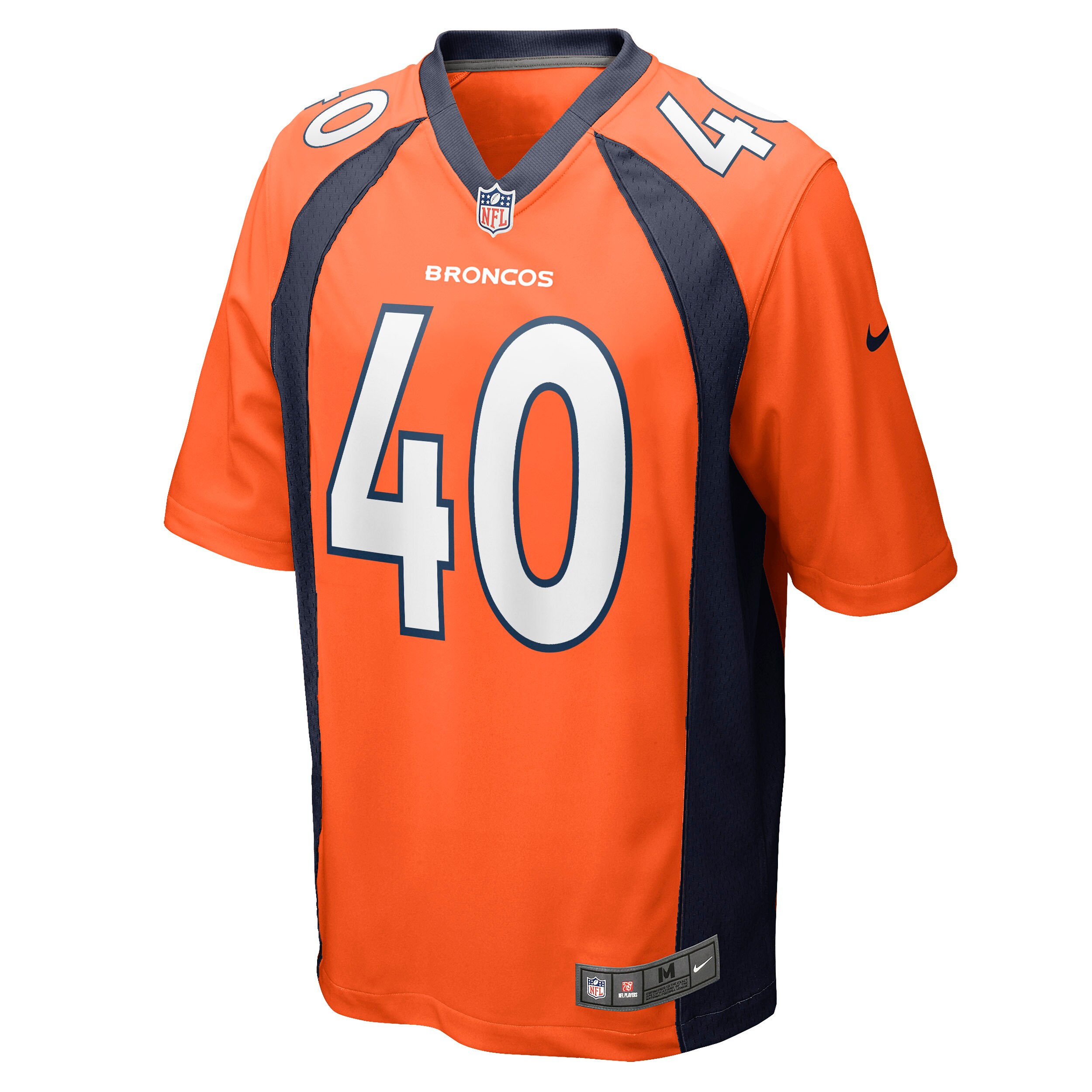 Men's Denver Broncos Justin Strnad Orange Game Jersey JS9027 nicesnker - Image 2