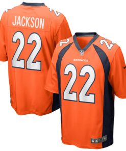Men's Denver Broncos Kareem Jackson Orange Game Jersey JS4746 nicesnker